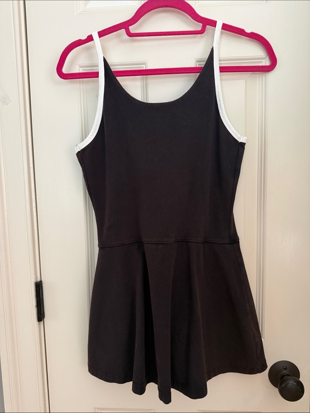FP Movement by Free People Black Mini Dress (with shorts)White trim